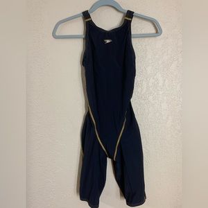 Speedo Black/Gold LZR Comfort Strap Racer Pro Swim Suit-Size 27